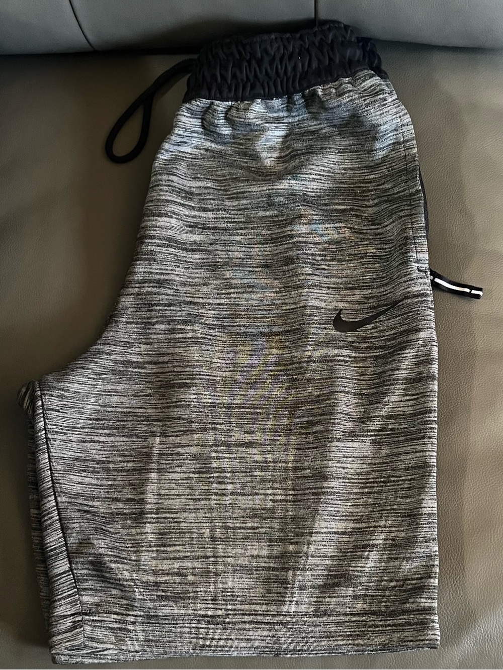 Nike Heather Gray and Black Performance Shorts